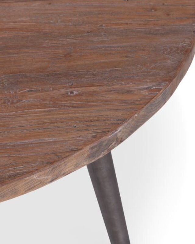 Rene Houtman Finn Tafel - Onbehandeld Teak Hout - D90 x H77 cm