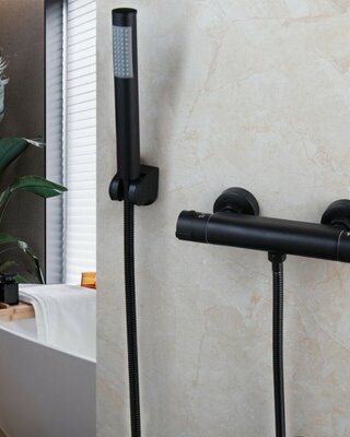 Rene Houtman Douchekraan Thermostatisch - Mat Zwart