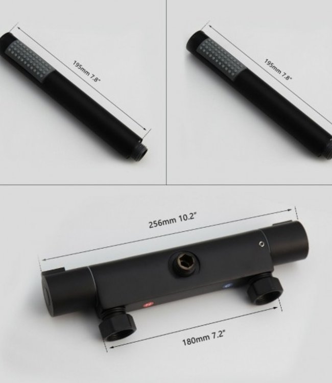 Rene Houtman Douchekraan Thermostatisch - Mat Zwart