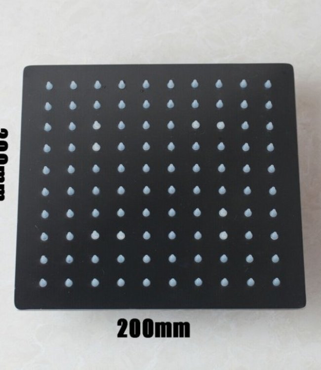 Rene Houtman Gebogen douche arm met douchekop - Zwart