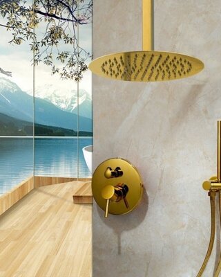 Rene Houtman Inbouw douche - Goud