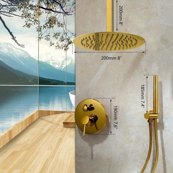 Rene Houtman Inbouw douche - Goud