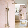 Opbouw douche nostalgisch - Goud