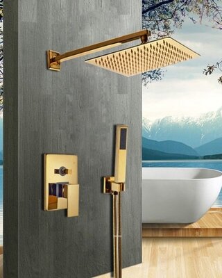 Rene Houtman Inbouw douche set - Goud