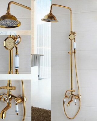 Rene Houtman Opbouw douche set - Goud