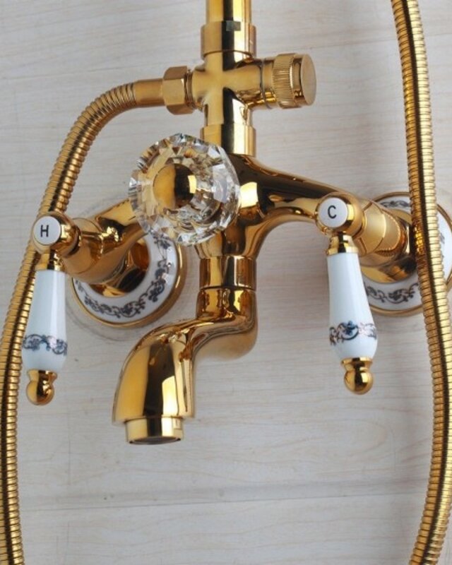 Rene Houtman Opbouw douche set - Goud