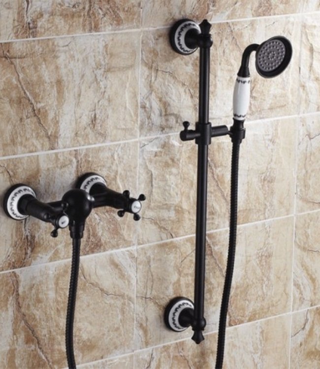 Rene Houtman Olie Bronzen Douchekraan met Douche-stang