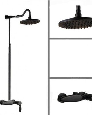 Rene Houtman Olie Bronzen Douche-set zonder Handdouche