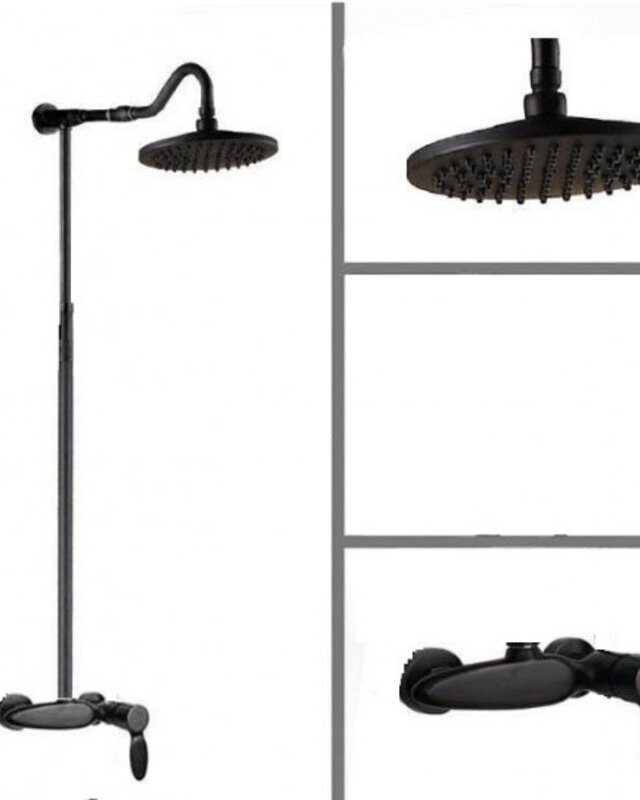 Rene Houtman Olie Bronzen Douche-set zonder Handdouche