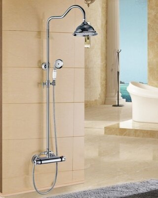 Rene Houtman Thermostatische Nostalgische Chroom Doucheset