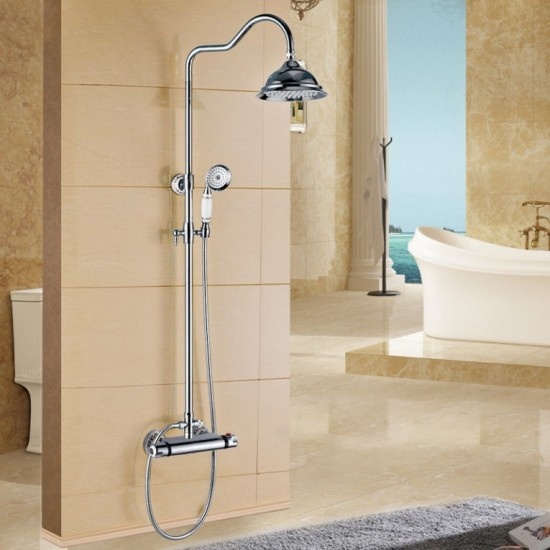 Rene Houtman Thermostatische Nostalgische Chroom Doucheset