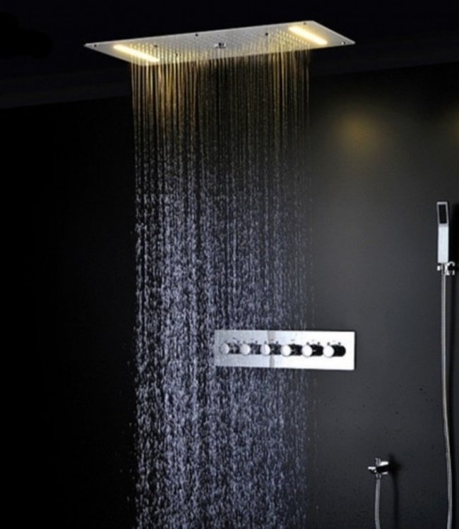 Rene Houtman Luxe Waterval LED Stortdouche Combinatie