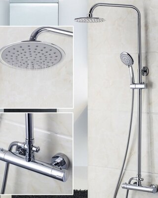 Rene Houtman Thermostatische Chroom Douche-set incl. Handdouche