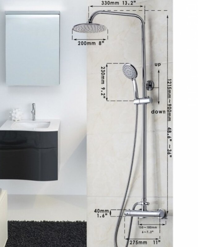 Rene Houtman Thermostatische Chroom Douche-set incl. Handdouche