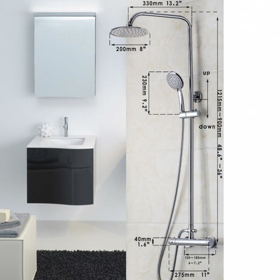 Rene Houtman Thermostatische Chroom Douche-set incl. Handdouche