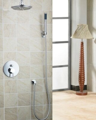 Rene Houtman Chroom Inbouw Douche-set met Plafond Bevestiging
