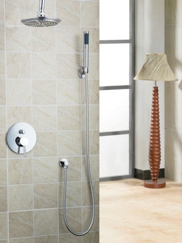 Rene Houtman Chroom Inbouw Douche-set met Plafond Bevestiging