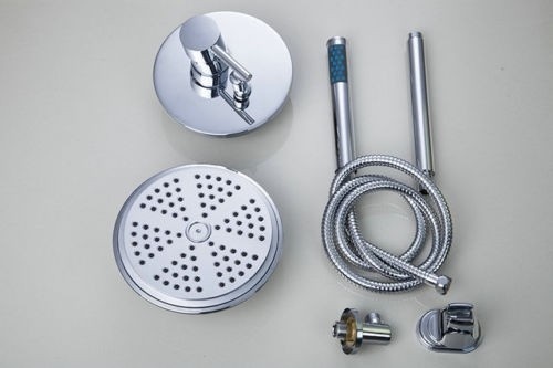 Rene Houtman Chroom Inbouw Douche-set met Plafond Bevestiging