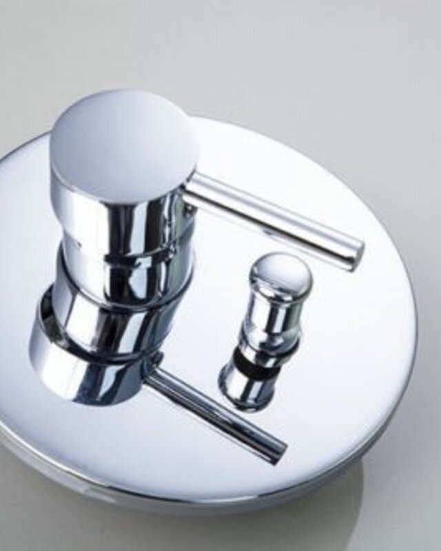 Rene Houtman Chroom Inbouw Douche-set met Plafond Bevestiging