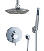 Rene Houtman Chroom Inbouw Douche-set met Plafond Bevestiging