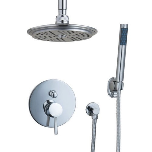 Rene Houtman Chroom Inbouw Douche-set met Plafond Bevestiging