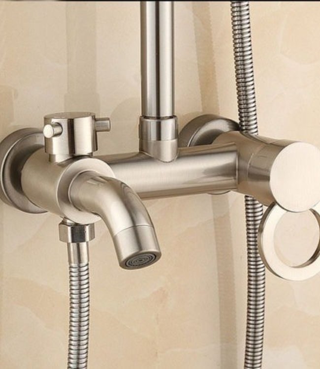 Rene Houtman Opbouw Doucheset met Kraan en Douchekop - 20 CM