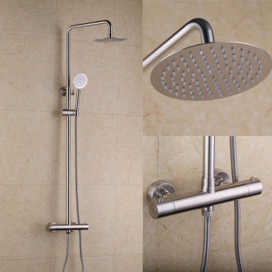 Rene Houtman Thermostatische - Geborsteld Nikkel - Douche-set