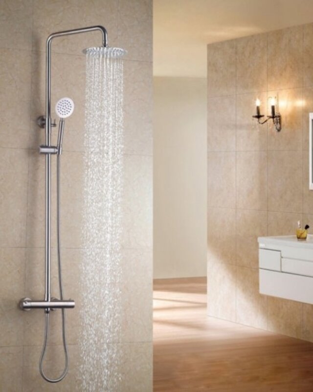 Rene Houtman Thermostatische - Geborsteld Nikkel - Douche-set