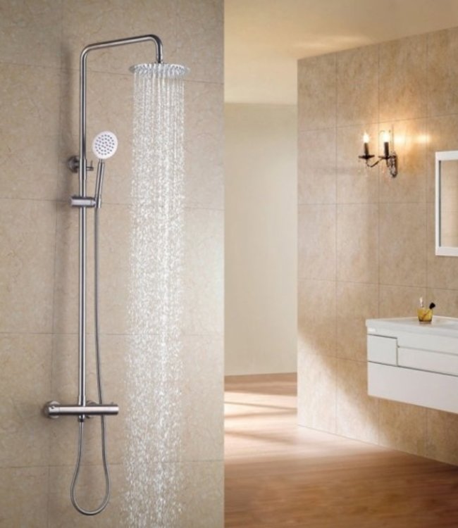 Rene Houtman Thermostatische - Geborsteld Nikkel - Douche-set