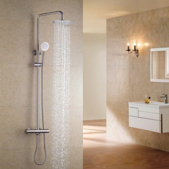 Rene Houtman Thermostatische - Geborsteld Nikkel - Douche-set