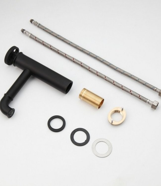 Rene Houtman Zwarte Industriële Mengkraan - Wastafel