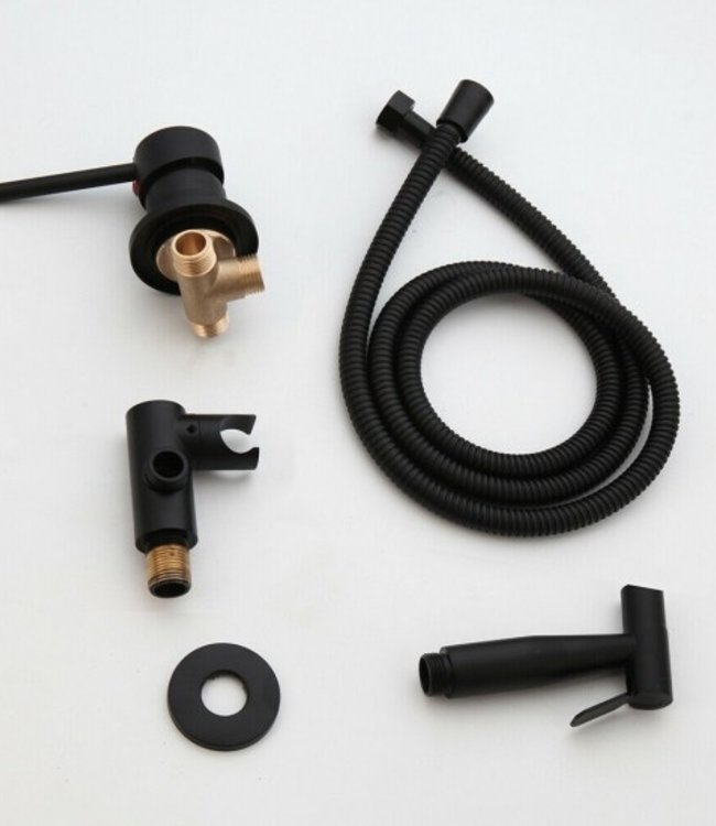 Rene Houtman Zwarte Bidetkraan met Handsproeier