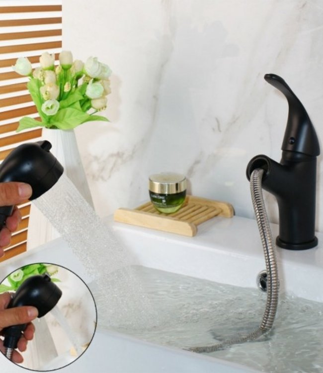 Rene Houtman Zwarte Mengkraan met Uittrekbare kop