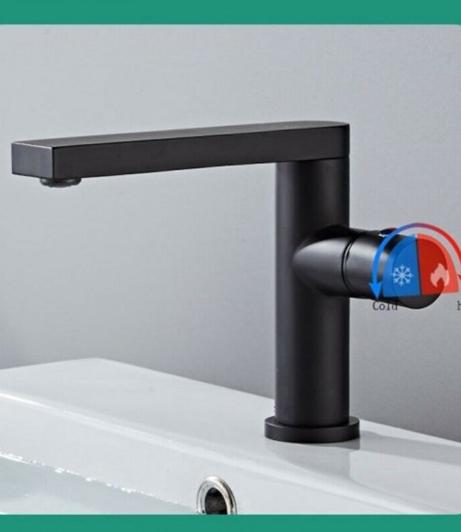 Rene Houtman Moderne Zwarte Wastafelkraan