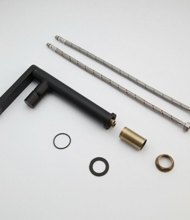 Rene Houtman Moderne Hoge Zwarte Wastafelkraan