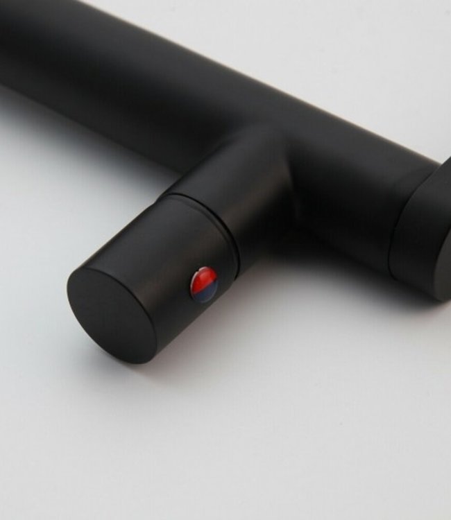 Rene Houtman Moderne Hoge Zwarte Wastafelkraan