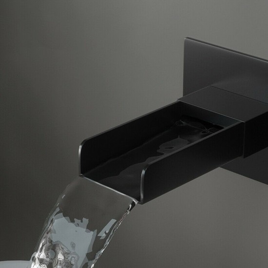 Rene Houtman Luxe Zwarte Inbouw Waterval Kraan