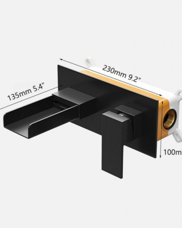 Rene Houtman Luxe Zwarte Inbouw Waterval Kraan