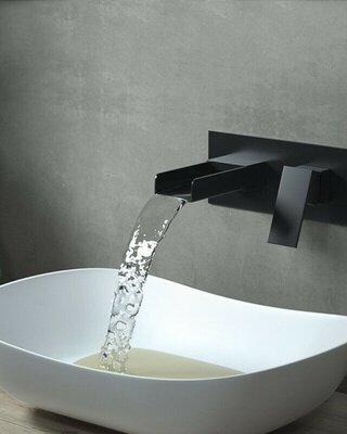 Rene Houtman Luxe Zwarte Inbouw Waterval Kraan