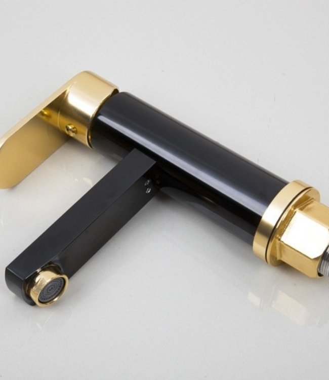 Rene Houtman Zwart Gouden Wastafelkraan