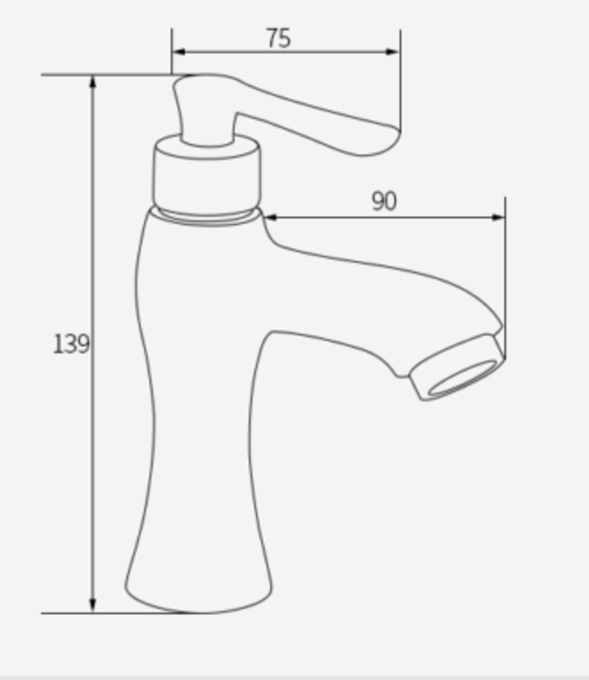 Rene Houtman Koud Water Kraan - Mat Zwart