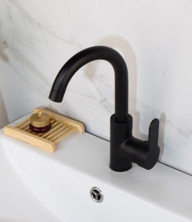 Rene Houtman Zwarte Wastafelkraan