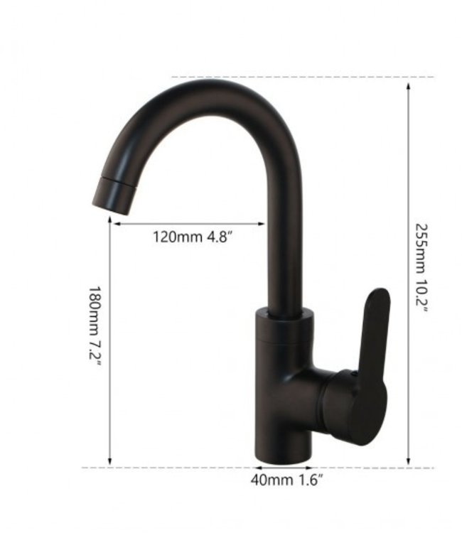 Rene Houtman Zwarte Wastafelkraan