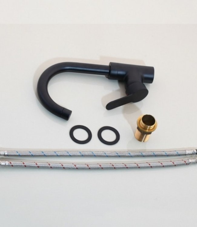 Rene Houtman Zwarte Wastafelkraan