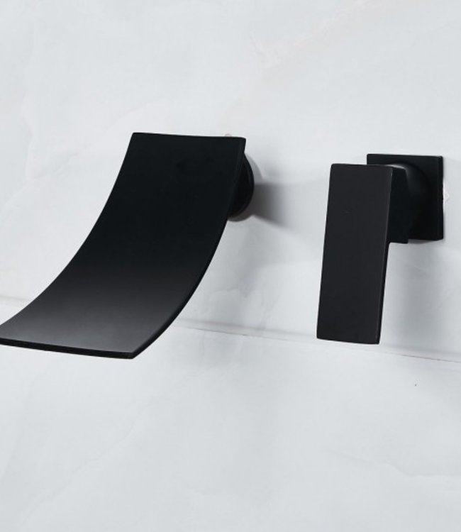 Rene Houtman Mat Zwarte Inbouw Waterval Kraan