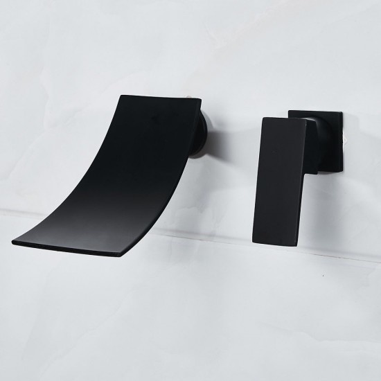 Rene Houtman Mat Zwarte Inbouw Waterval Kraan