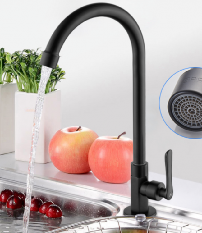 Rene Houtman Mat Zwarte Koud Water Kraan