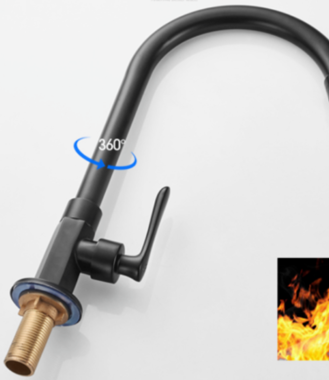 Rene Houtman Mat Zwarte Koud Water Kraan