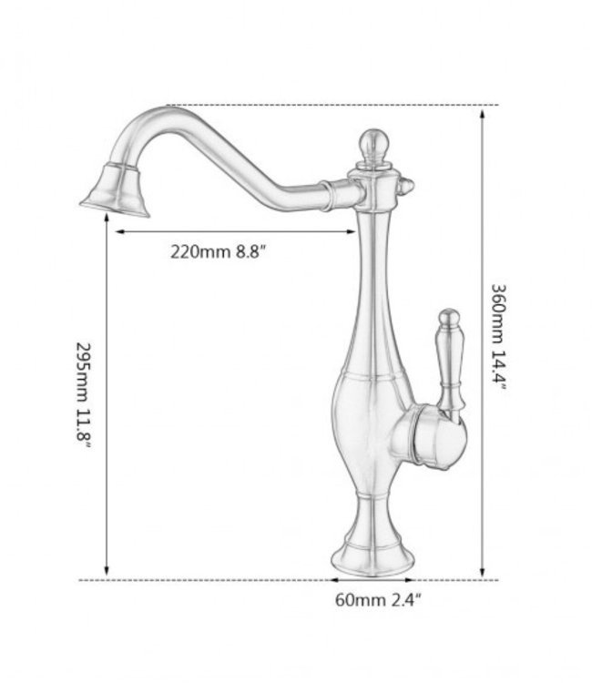 Rene Houtman Hoge Bronskleurige Mengkraan