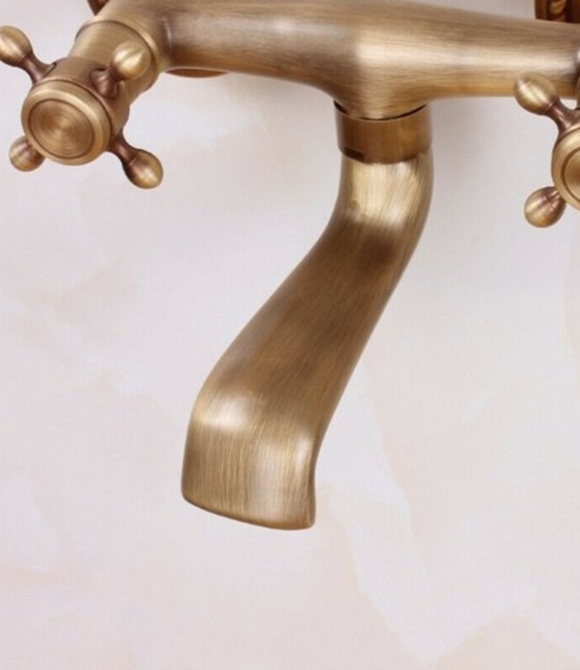 Rene Houtman Bronzen Muurkraan met Draaibare Uitloop